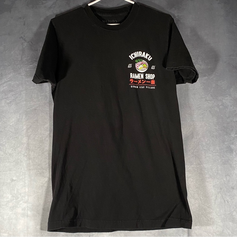 Naruto Shippuden Collection Ichiraku‎ Ramen Black T Shirt Hidden Leaf Village M